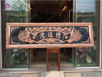 Bức Hoành Phi Đức Lưu Quang Bằng Đồng Đỏ 2m35 x 69cm - DT119